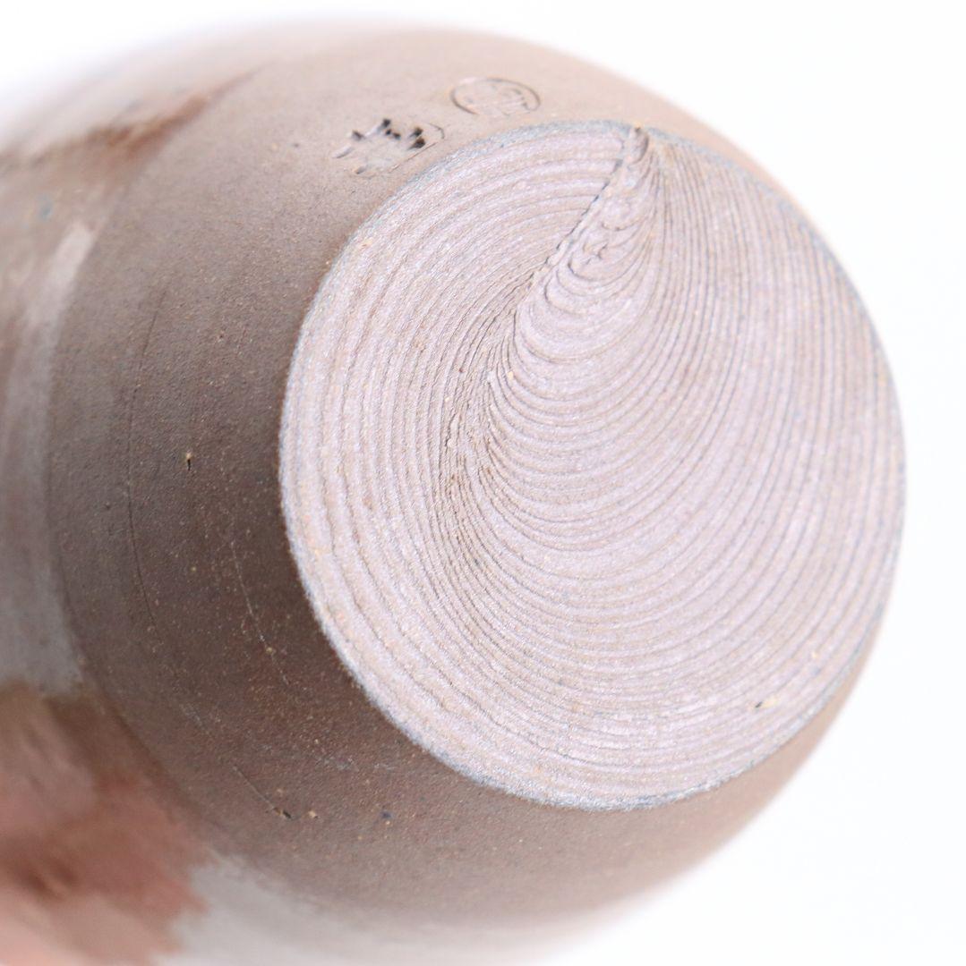 高取喜恵作 高取焼 茶入 望月間道仕覆付 茶道具 共箱　V902　N9