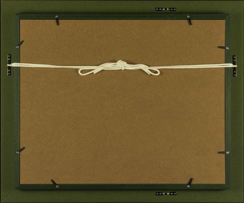 クロード・モネ　油彩　肉筆『睡蓮と日本橋』サイン　画廊シール　F6　額　b644