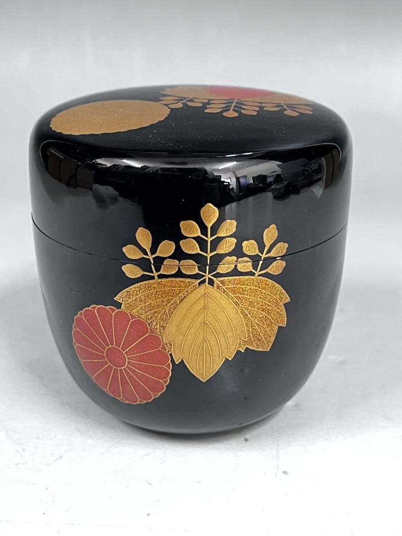 E572 棗　大棗　高台寺蒔絵　香庵　輪島塗　茶入れ　抹茶入　茶道具　茶器