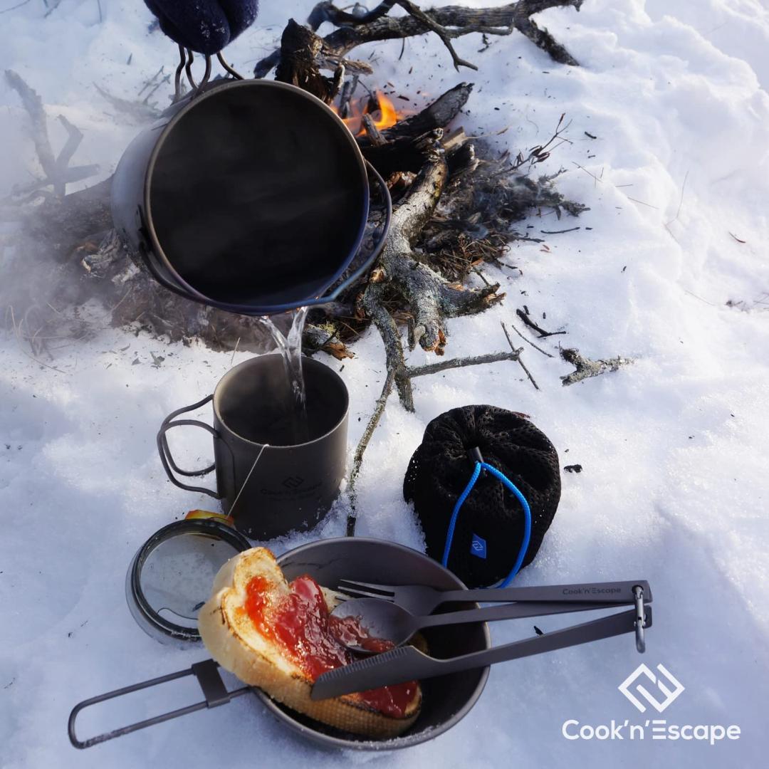 チタンカトラリーセット 超軽量 専用収納袋付