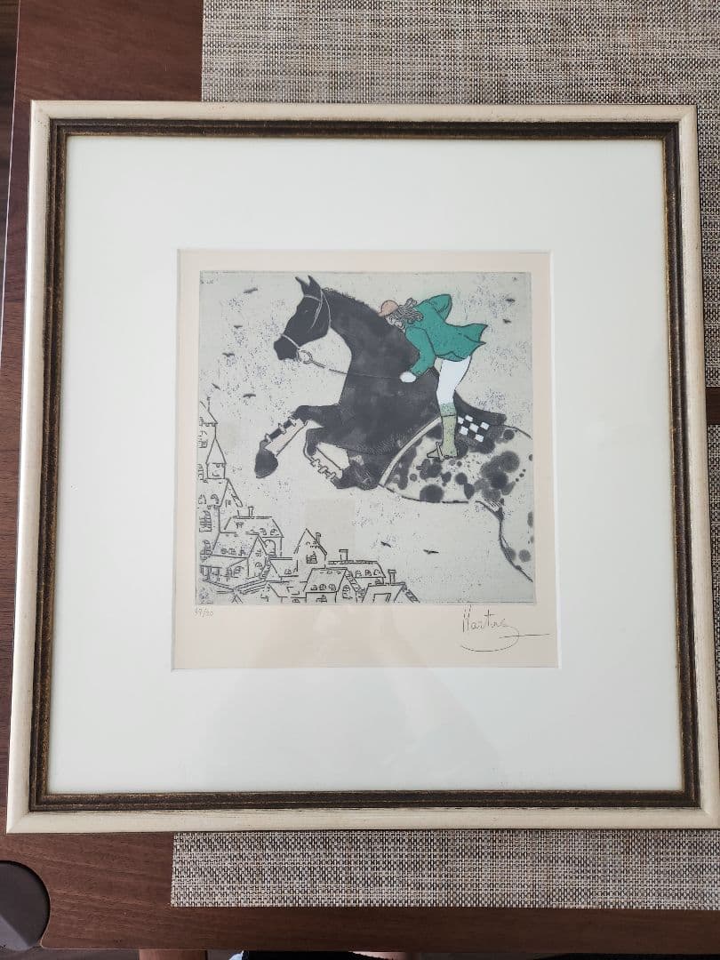 ロッポ・マルティネス LOPPO MARTINEZ 美しい馬と少女の絵画(本物）