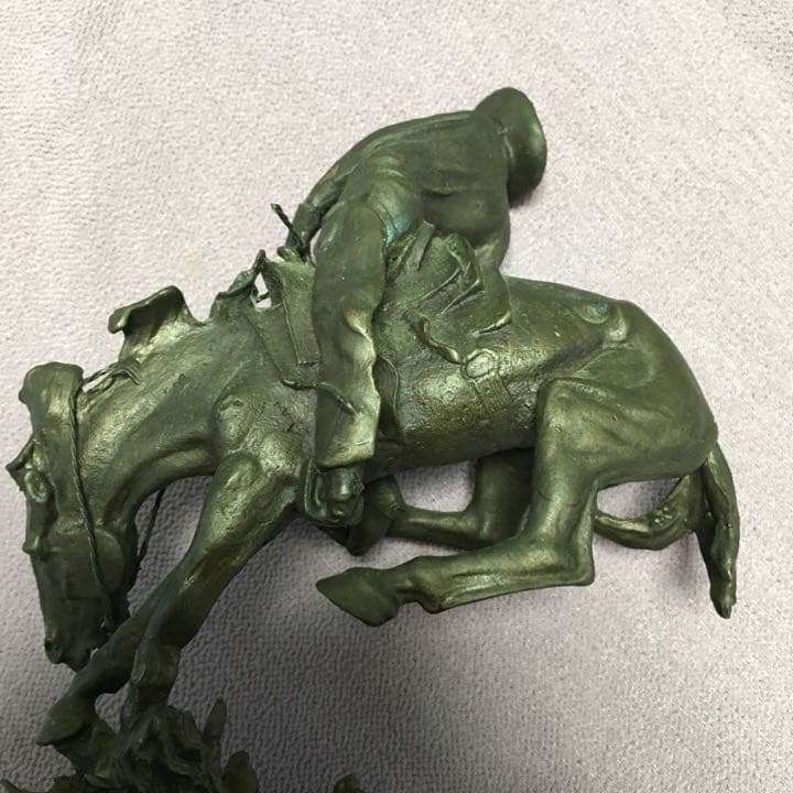 0459　カウボーイ ロデオ ブロンズ 像 フレデリック レミントン