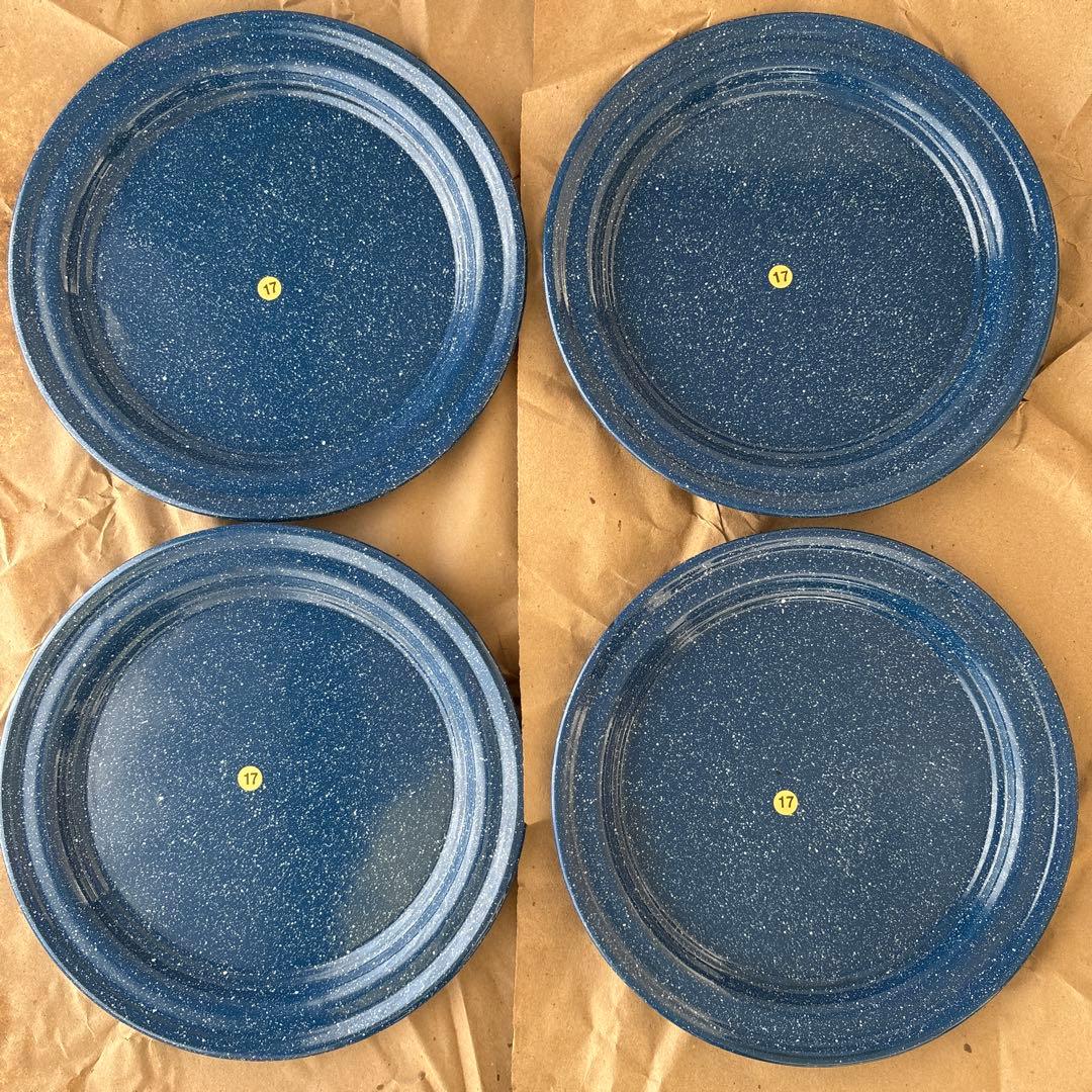 【未使用】CINSA エナメルウェア キャンプ食器セット 16点