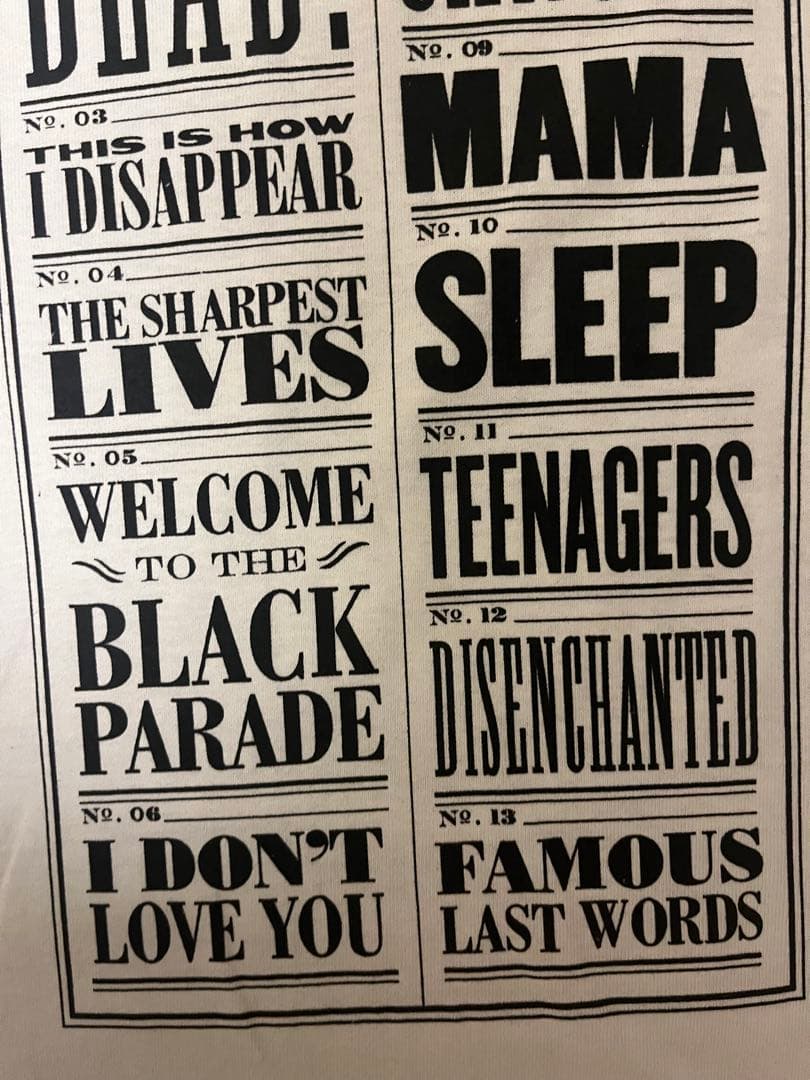 【希少】 My chemical romance 公式Tシャツ ホワイト S