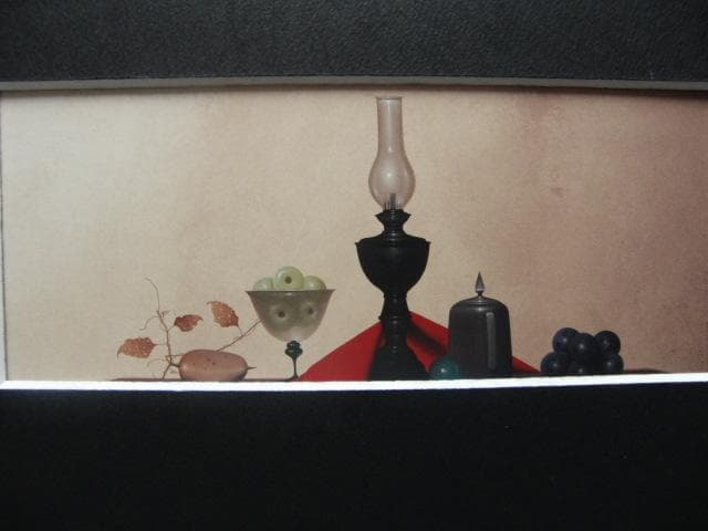 大竹山規【卓上の静物】希少画集画、状態良好、新品高級額装付