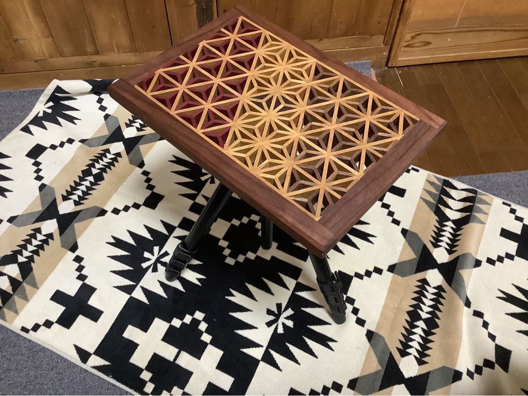 IGT天板　1ユニット　三脚用テーブル　組子細工ヘキサゴン137