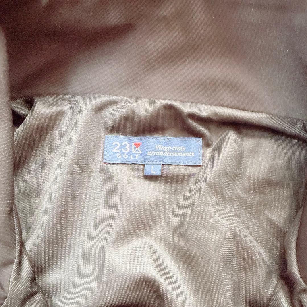 23区GOLF メンズ ライトフーデットブルゾン 防風 防寒 ブラック L