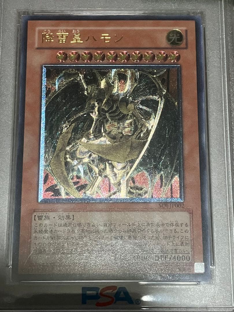 17日12時までの出品。降雷王ハモン　レリーフ　psa10