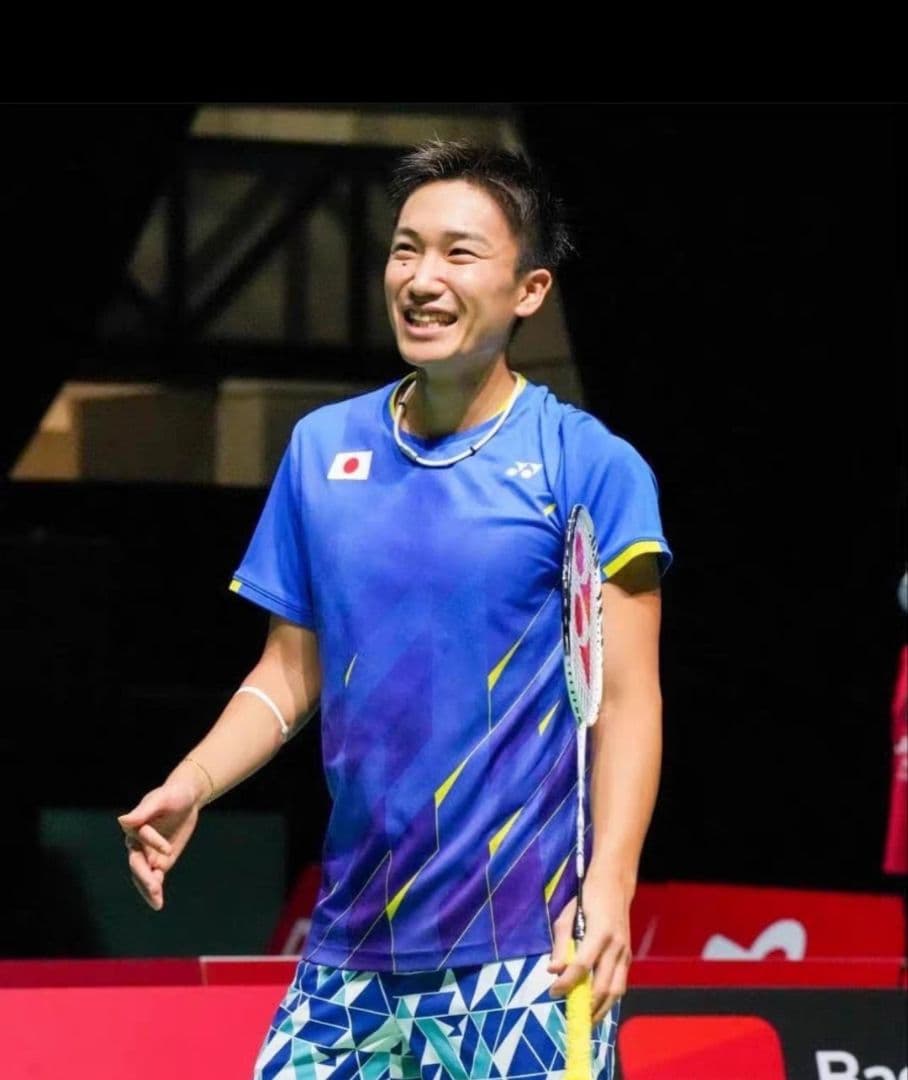 【L】バドミントン 日本代表 ゲームシャツ 支給品 練習着 YONEX 桃田賢斗