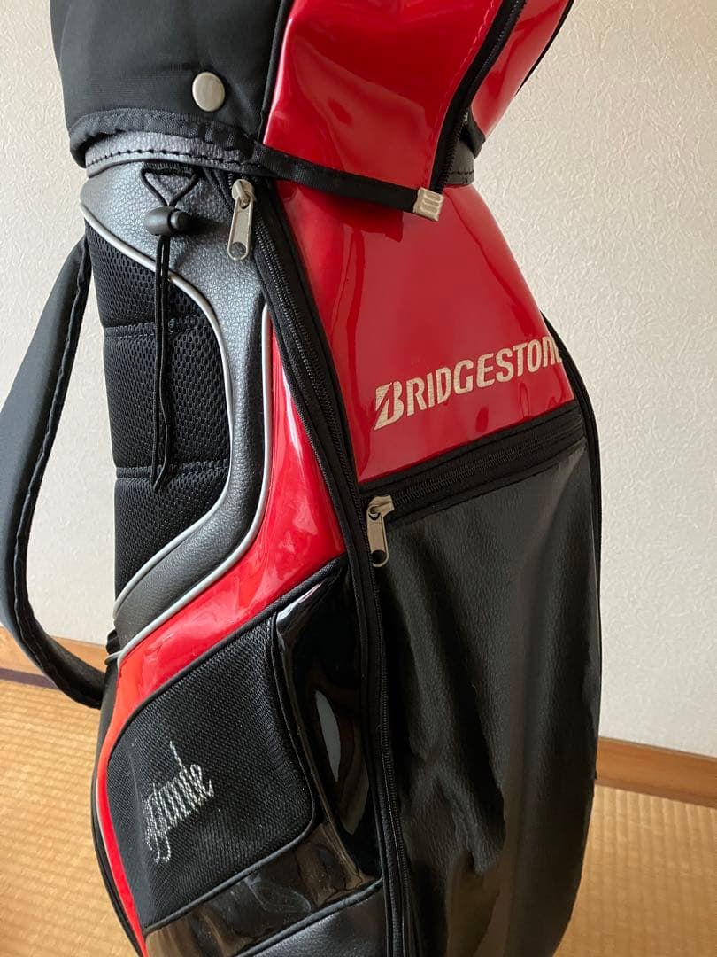 BRIDGESTONE ゴルフキャディバッグ 赤黒