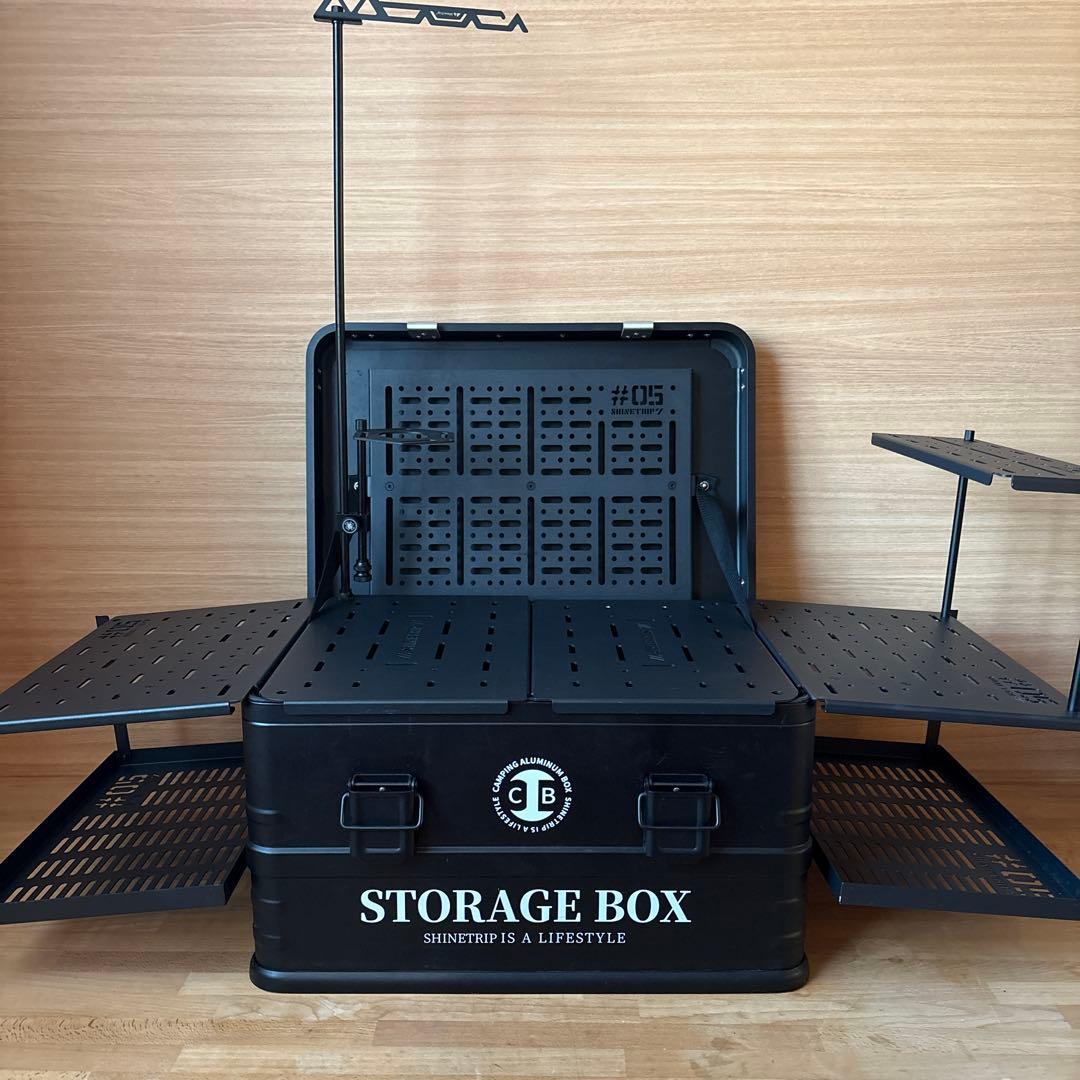 【美品、希少】ShineTrip アルミコンテナ ブラック　フルセット　おまけ付