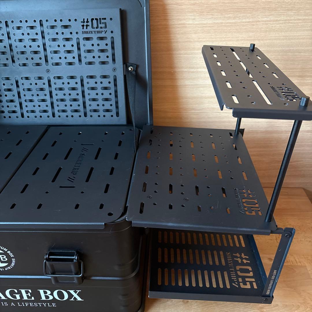 【美品、希少】ShineTrip アルミコンテナ ブラック　フルセット　おまけ付