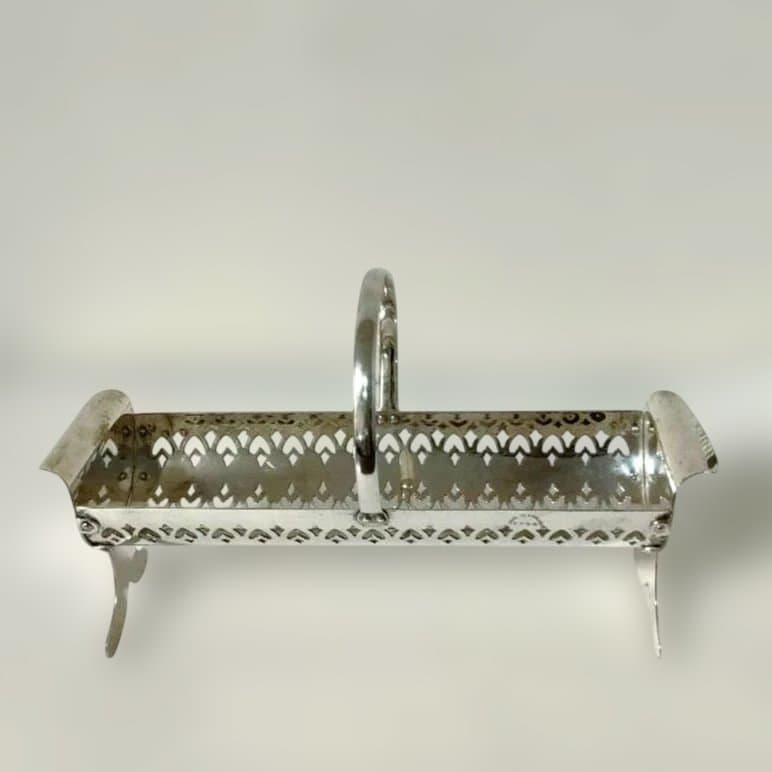 ビスケットホルダー③　バスケット　シルバープレート　EPNS