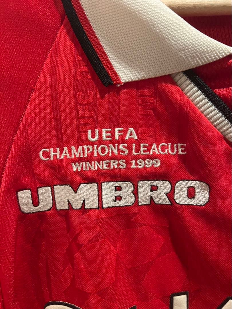 99/00 マンチェスターU 長袖 CL優勝 UMBRO SHARP 正規品