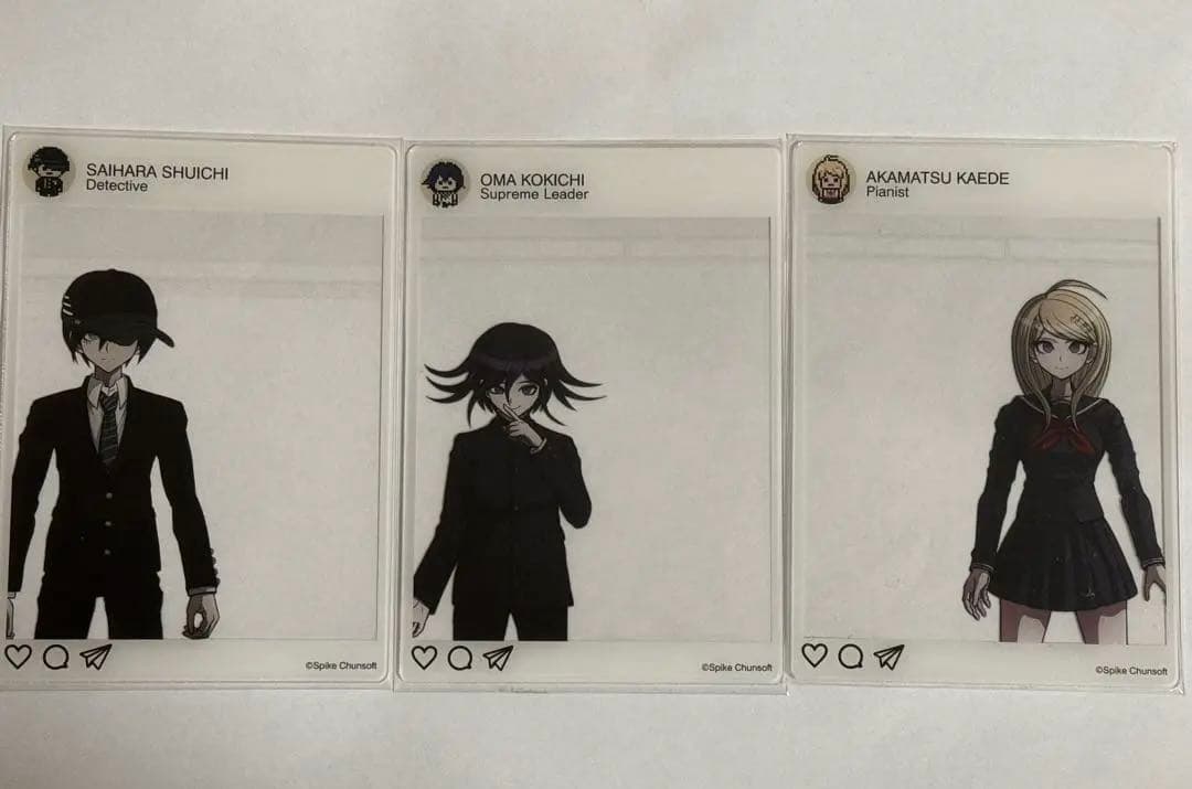 ダンガンロンパ 最原終一 王馬小吉 赤松楓 SNS風クリアカード 制服