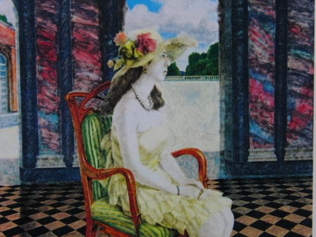 竹村忠一郎、トリアノン、希少な額装用画集より、新品高級額装付、状態良好