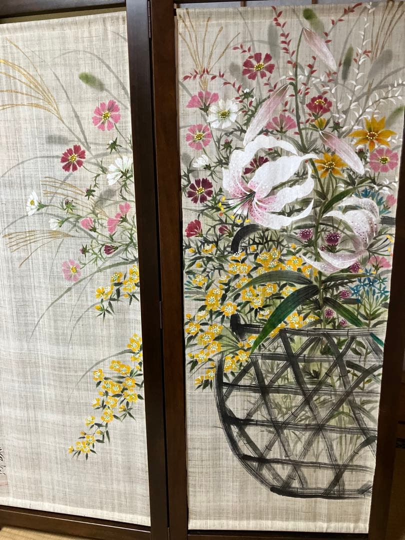 ミッチーページ:屏風、京友禅作家中村勝雲氏作