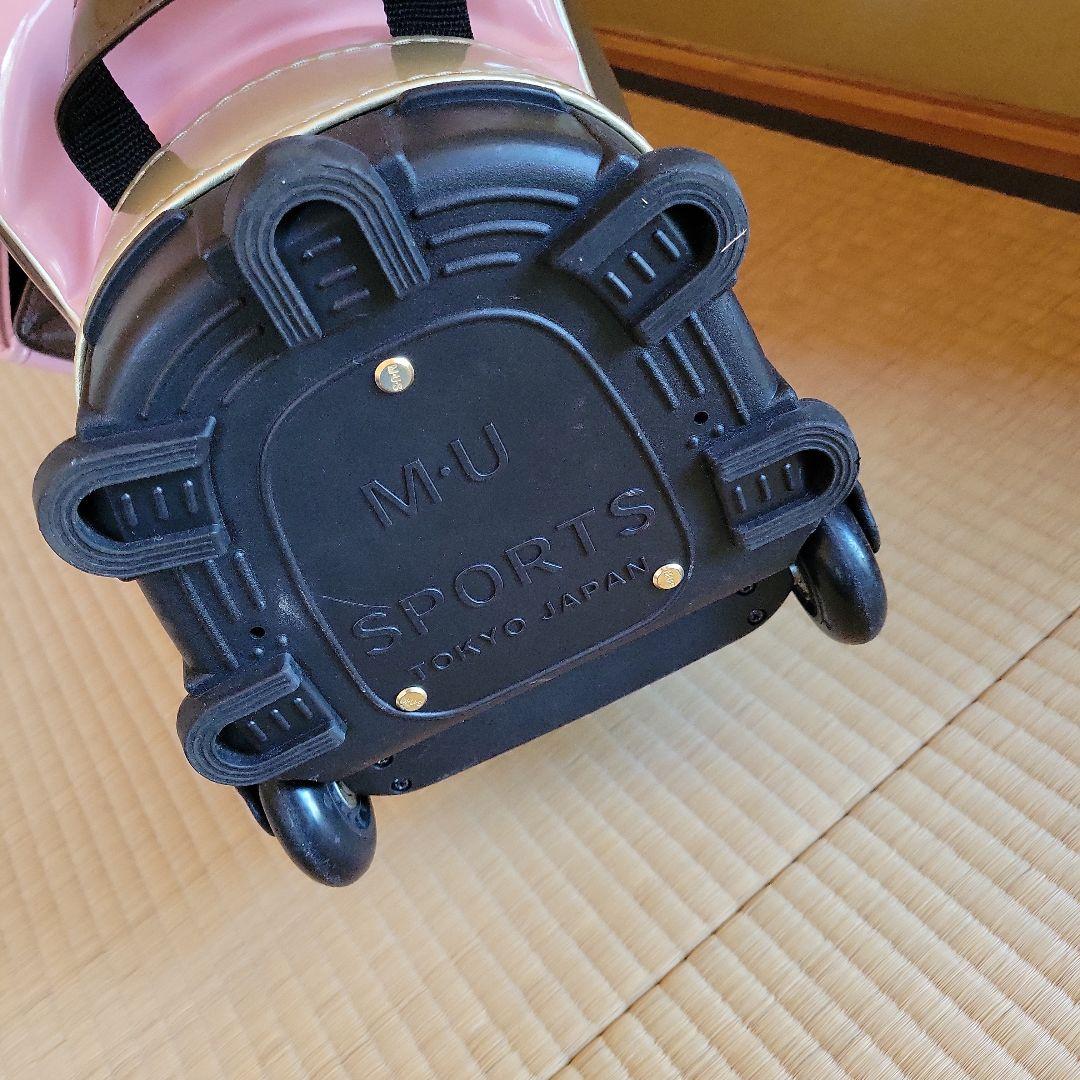 美品 MU SPORTS キャディバッグ キャスター付き レディース