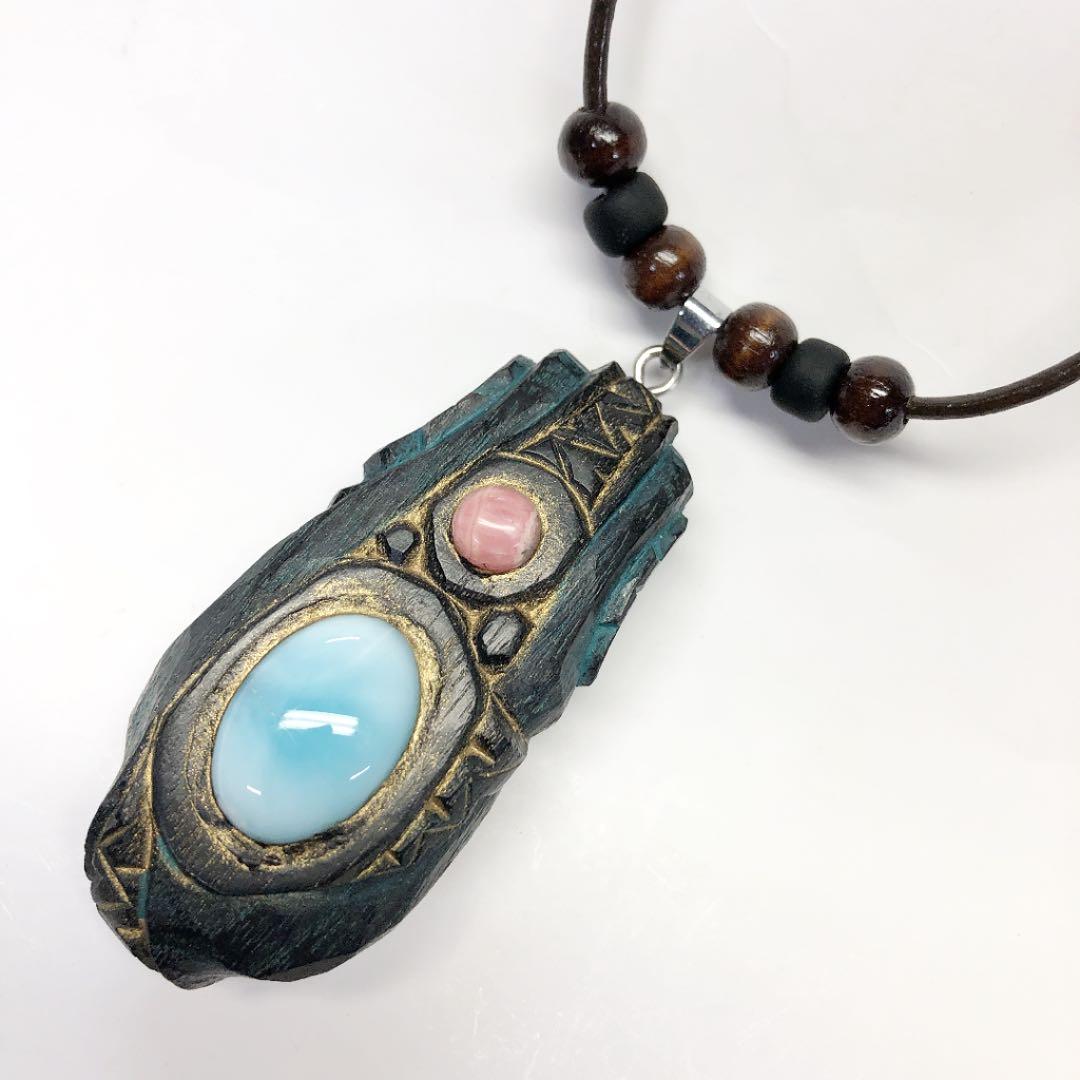 アイヌコタン　西田智三さん　ラリマー　インカローズ　アメジスト　ローズクォーツ