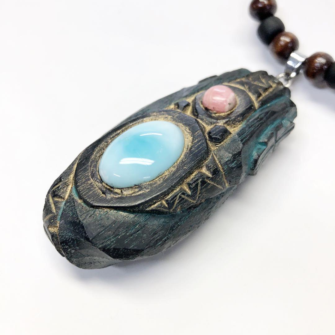 アイヌコタン　西田智三さん　ラリマー　インカローズ　アメジスト　ローズクォーツ