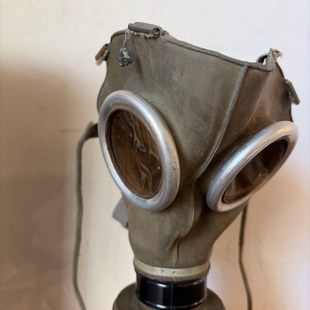 1938年　製造　ガスマスク　フランス軍　ミリタリー　第二次世界大戦
