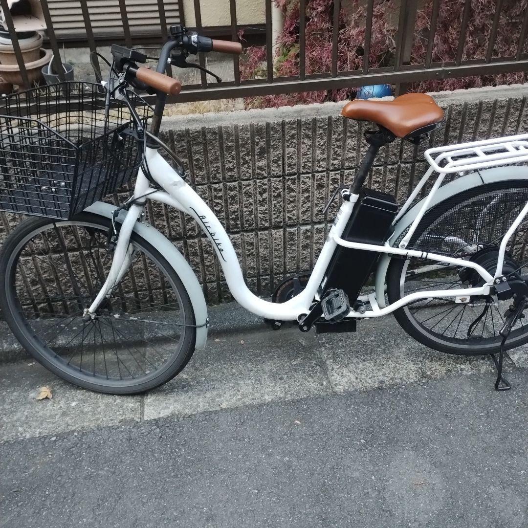達*也様 電動アシスト自転車 ホワイト シティタイプ充電器付き