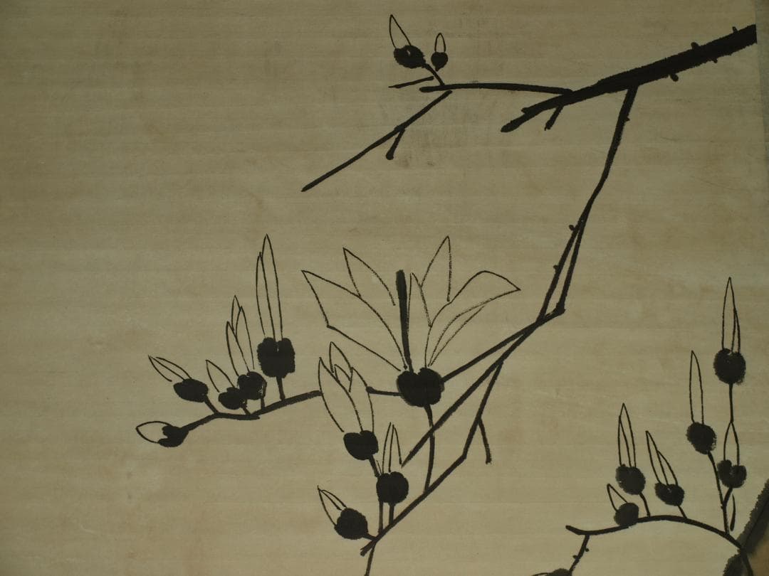 骨董市仕入れ品　中国近時代 白石作 虾図 掛軸　肉筆保証 BD615C11-4