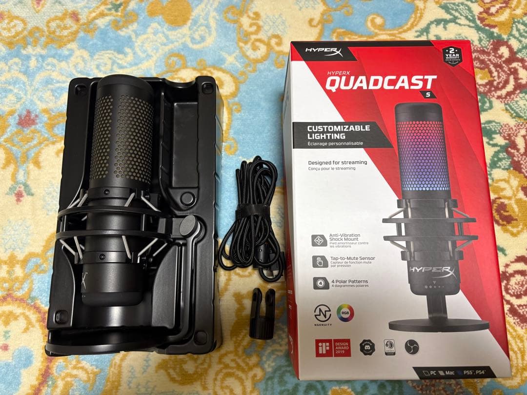 HyperX Quadcast S ブラック マイク