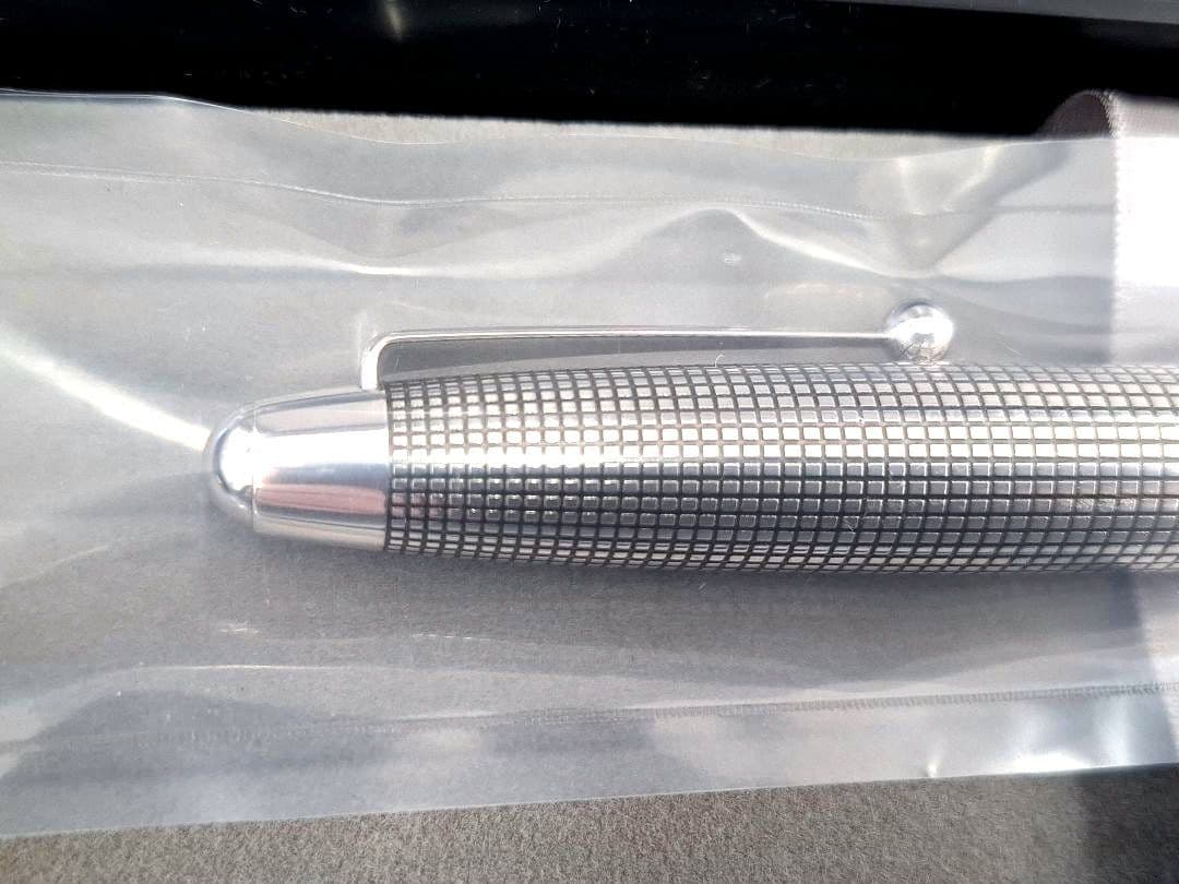 未開封　PILOT　パイロット　万年筆　18K細字　F　シルバーン　格子　925