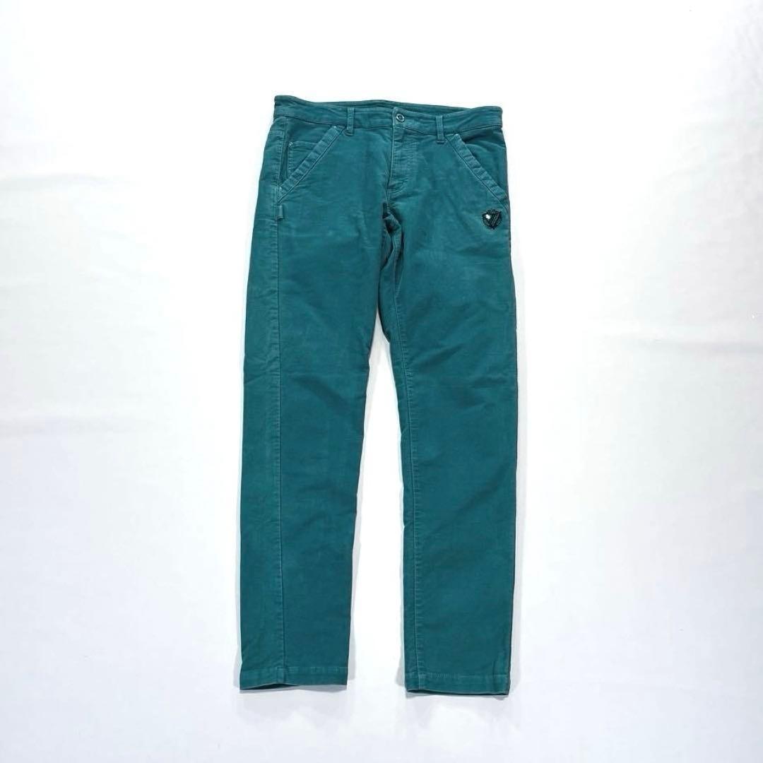 パーリーゲイツ　5/L 30周年記念 ロングパンツ　エメラルドグリーン系