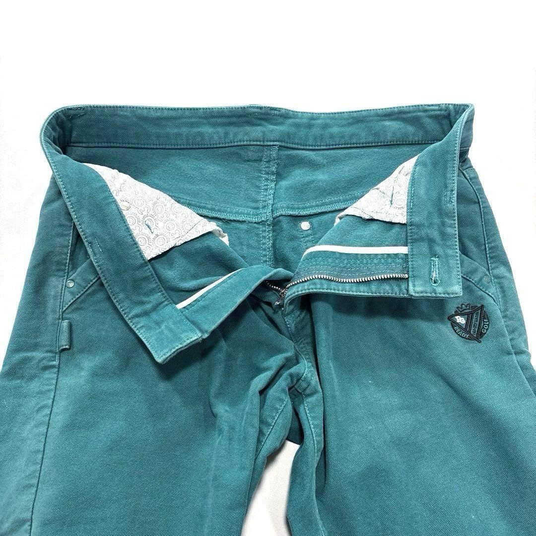パーリーゲイツ　5/L 30周年記念 ロングパンツ　エメラルドグリーン系