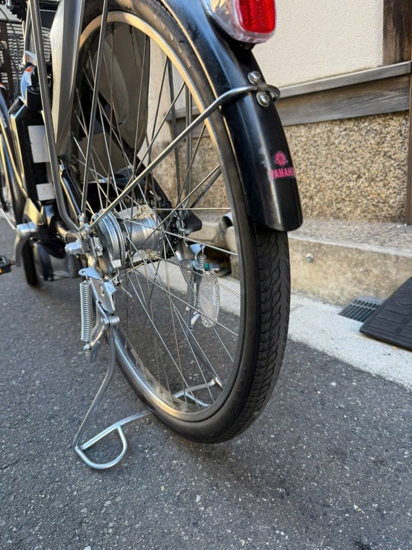 大阪府　ヤマハ　電動アシスト自転車 ブラウン 前カゴ付き