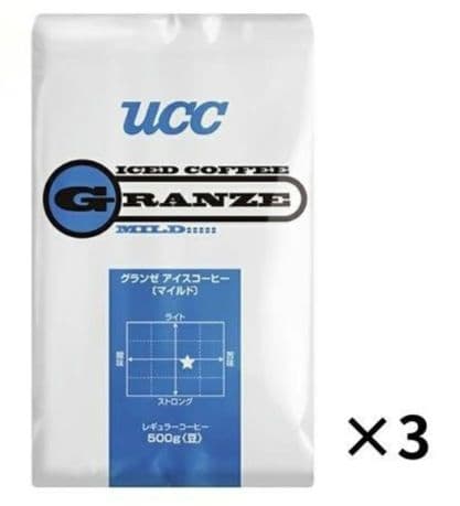 UCC上島珈琲 UCC グランゼマイルドアイスコーヒー(豆) AP500g×3個