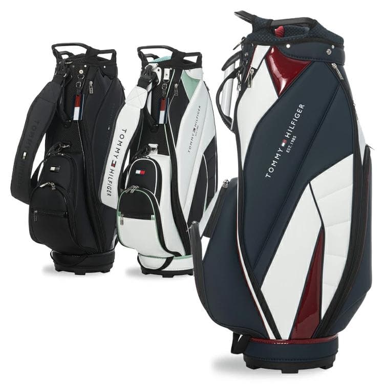 新品 トミーヒルフィガーゴルフ キャディバッグ THMG5SC2 ホワイト