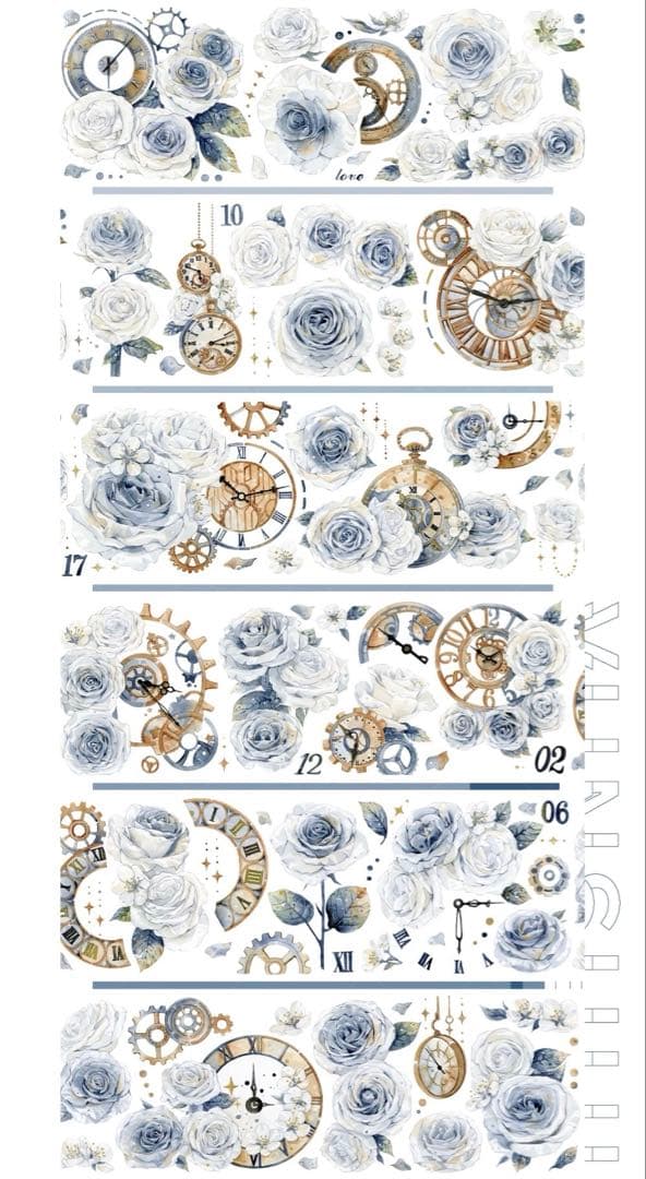 筠水阁文创《冷调回忆》海外マスキングテープ　マステ 【2182】