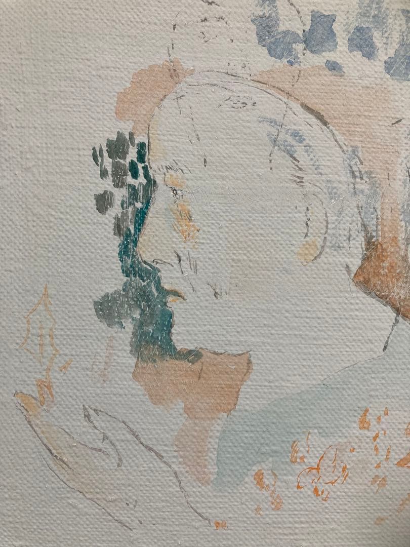 【真作保証】山本容子 水彩・コラージュ作品 直筆サイン ユマニテシール有り 絵画