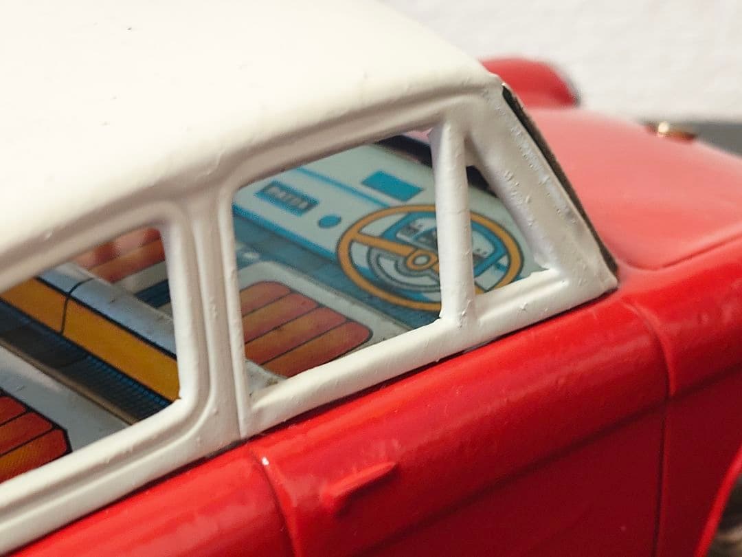 イチコー　マツダ　キャロル　赤/白色　ブリキ