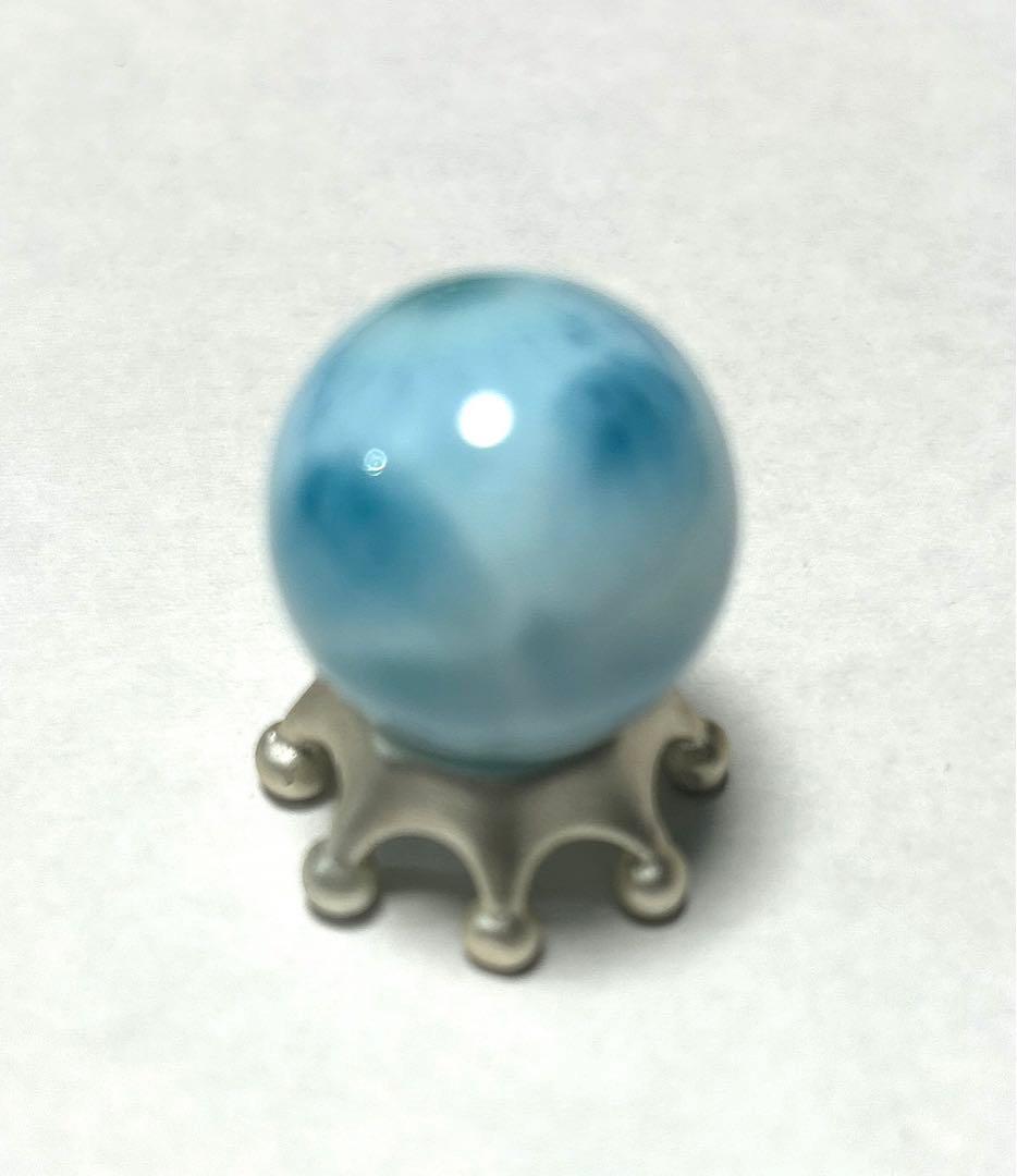 【匿名、即日発送】ラリマー　18ミリ　穴なし　台座付き