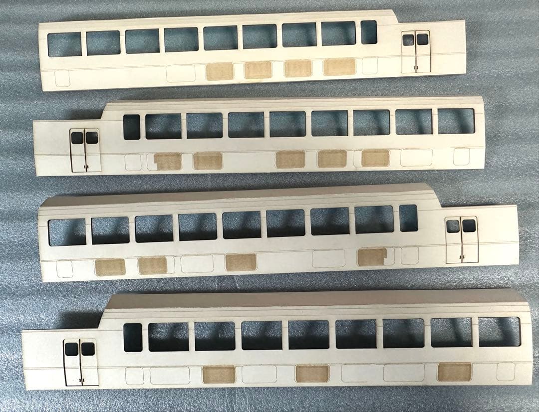 茶*碗様 鉄*号様 1/80　近鉄楽イメージ 3D前面＋パーツ＋レーザーカット側