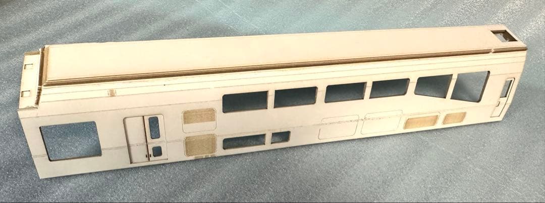 茶*碗様 鉄*号様 1/80　近鉄楽イメージ 3D前面＋パーツ＋レーザーカット側