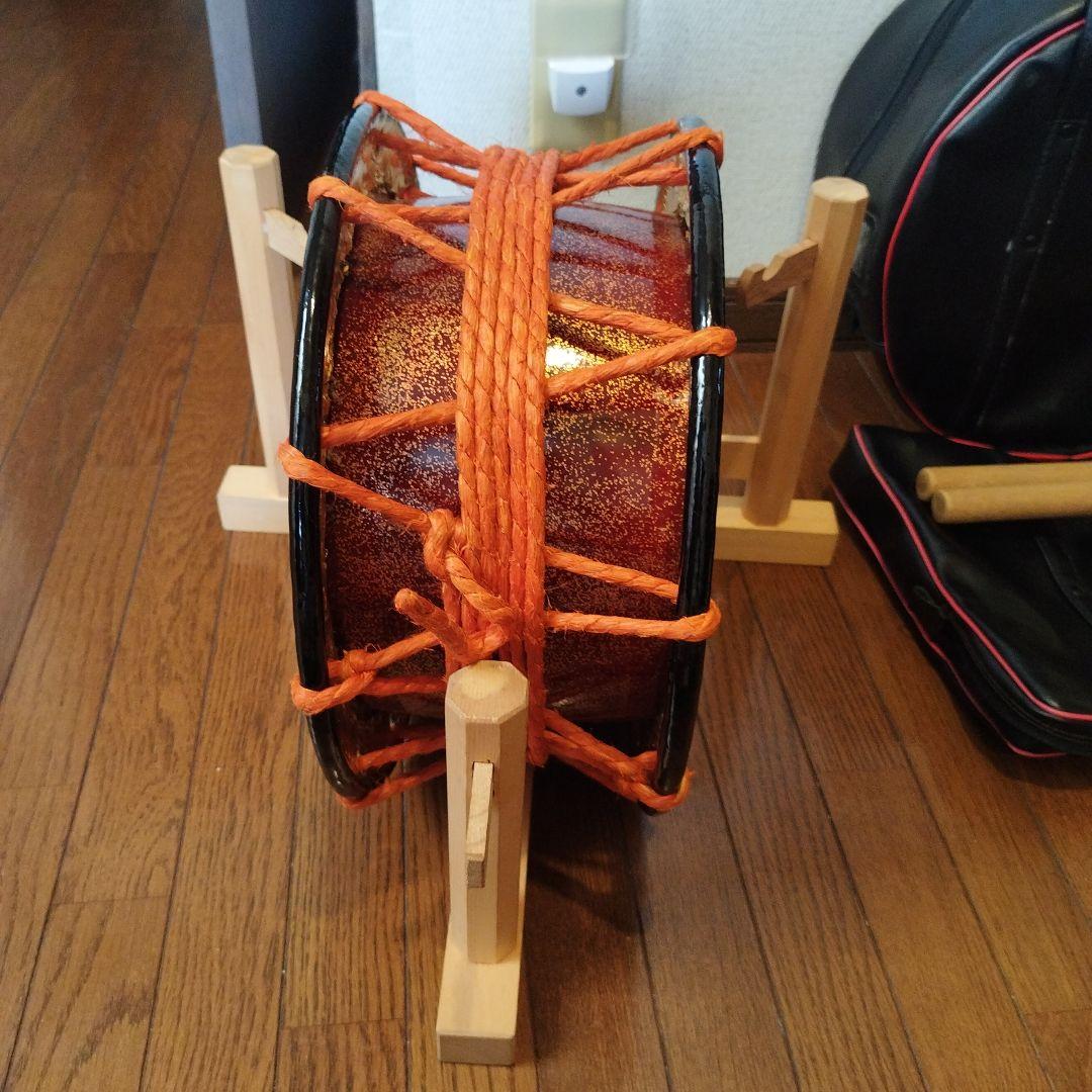 締太鼓　、台、撥、ケースセット 送料込