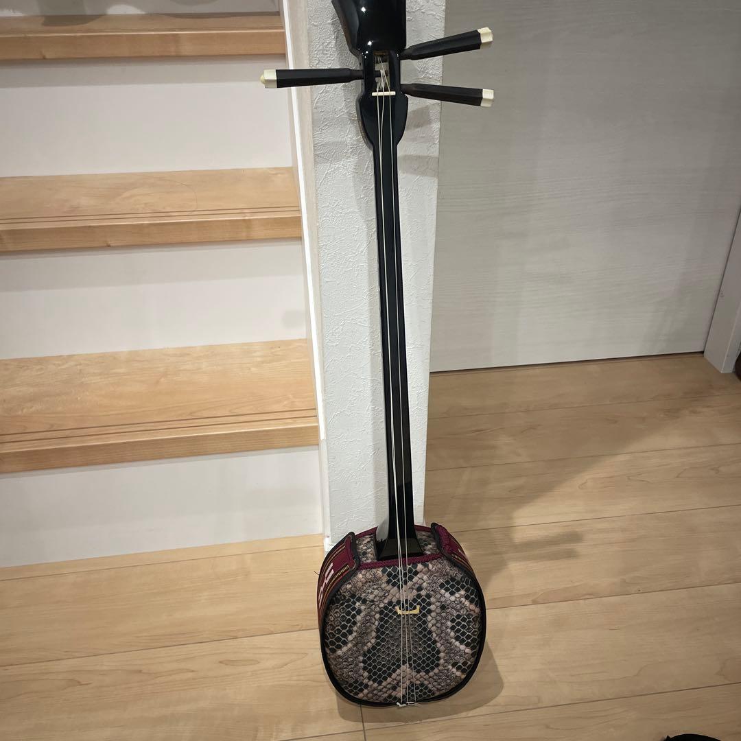 三味線 人工皮 ポリエステル ケース付き