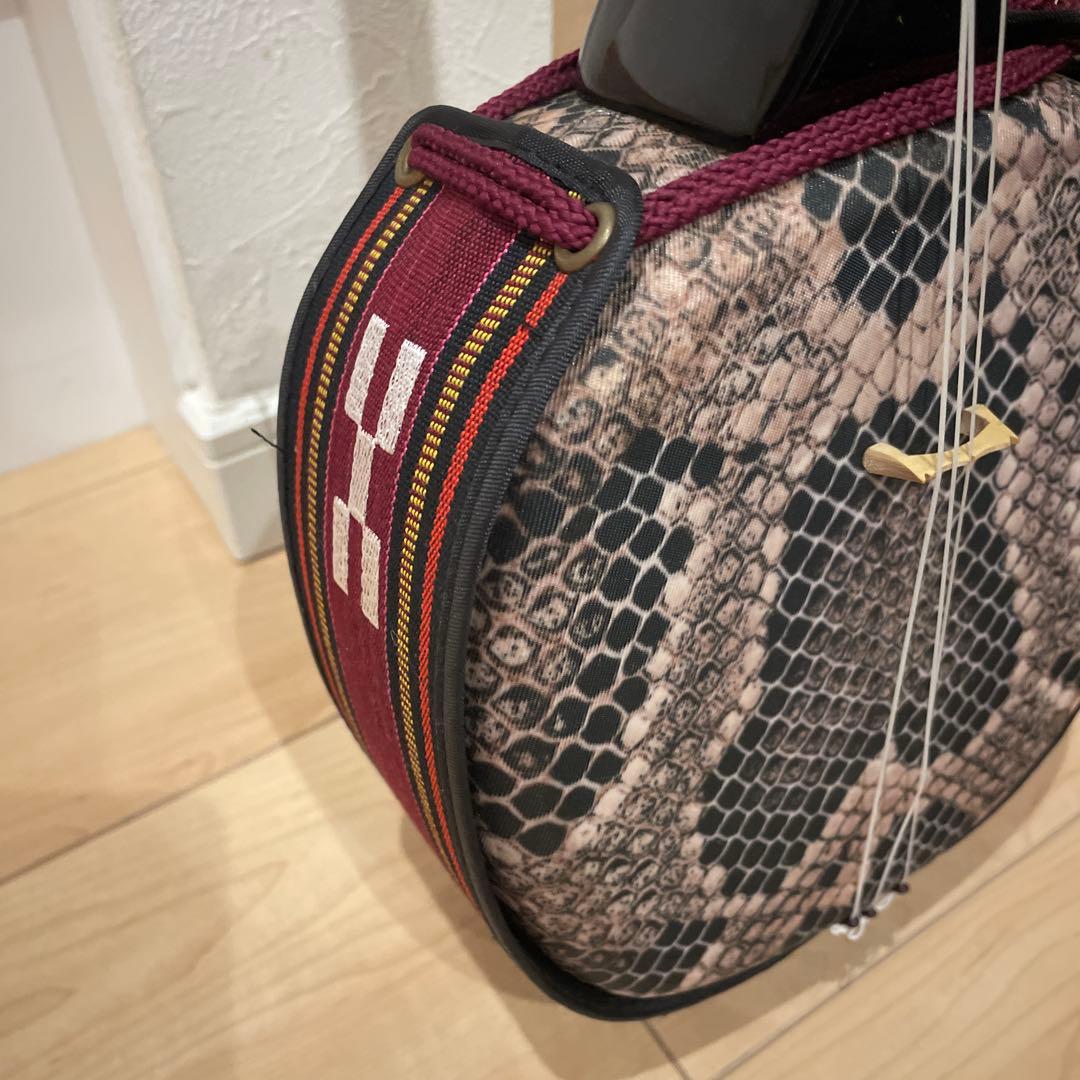 三味線 人工皮 ポリエステル ケース付き