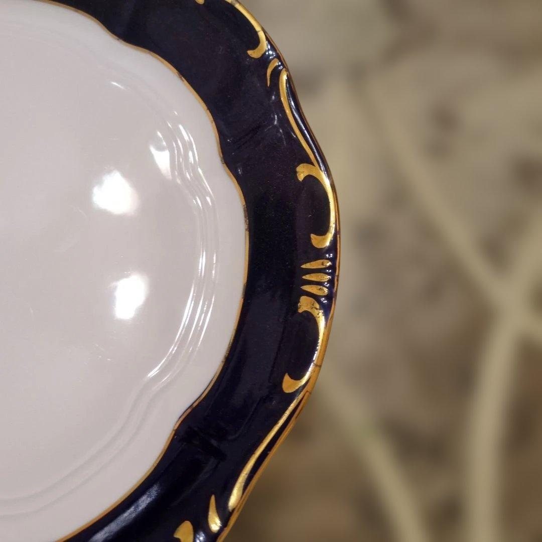 ハンガリー陶磁器　ジョルナイZsolnay　ポンパドールPompadour　大皿