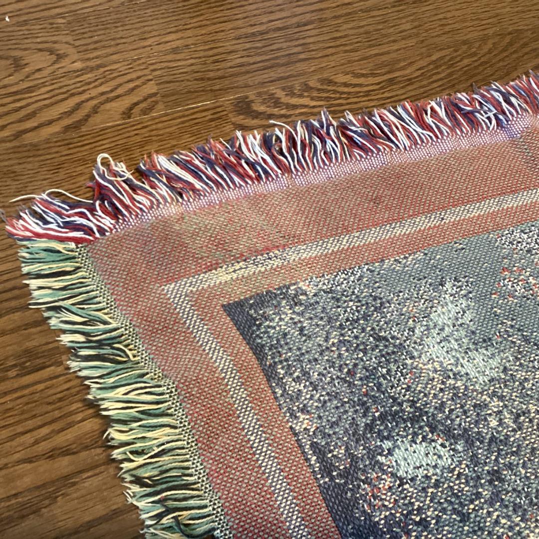 L.L.Bean　エルエルビーン　ビンテージ　ブランケット　ラグ　老人と少年