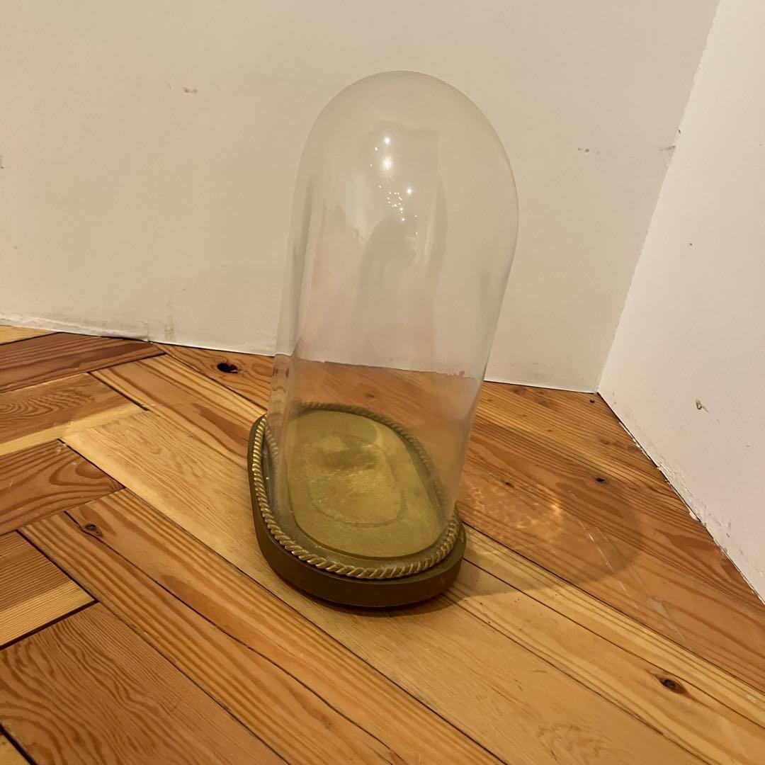 アンティーク　グラスドーム　ゴールド　ガラスケース