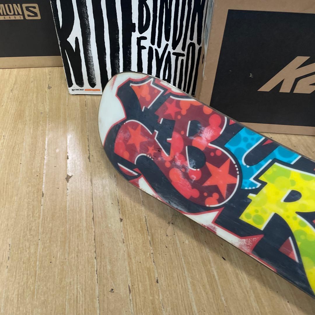 BURTON　キッズスノーボードセット　90cm　バートン　バイン付4点セット