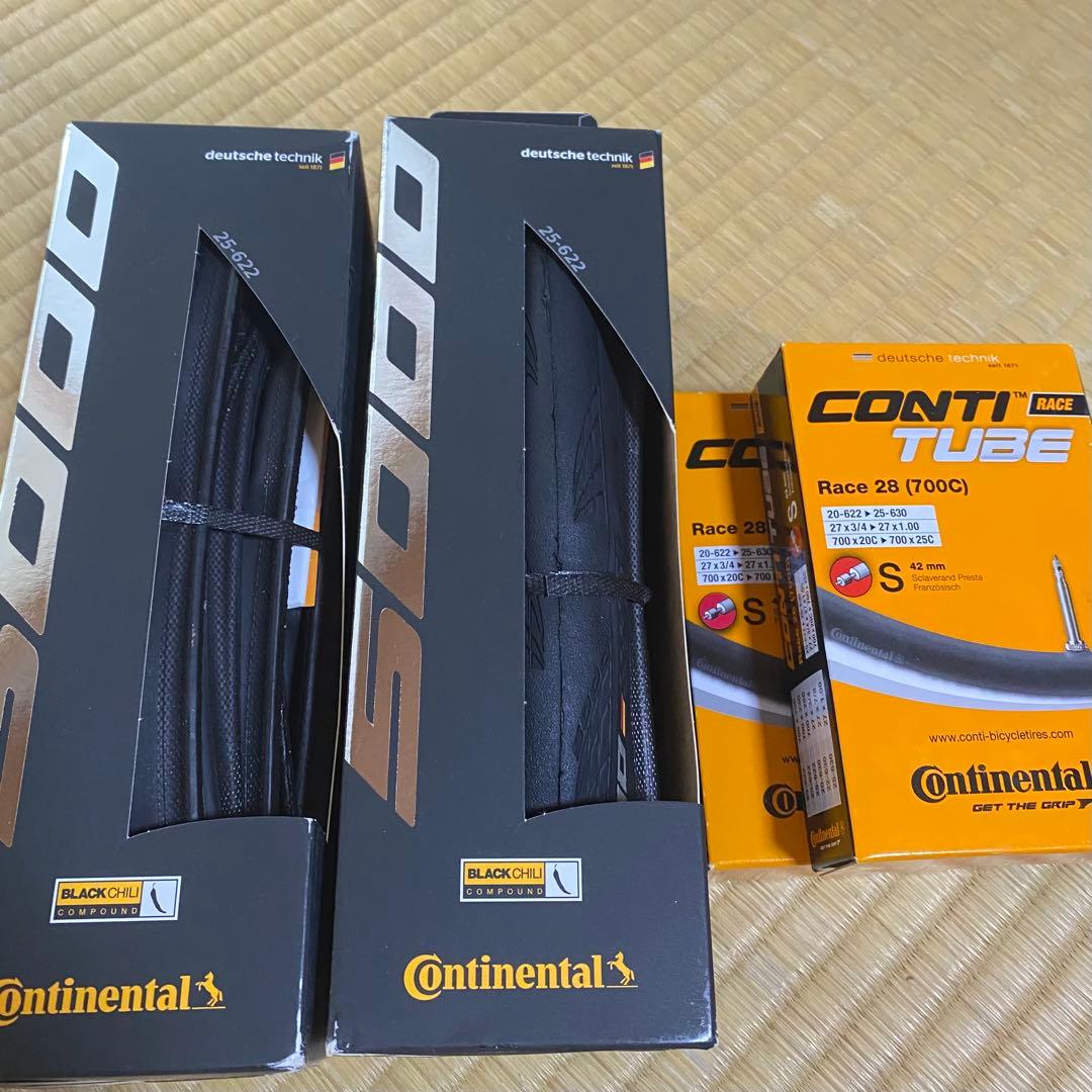 コンチネンタルGP5000 25C クリンチャー チューブ付