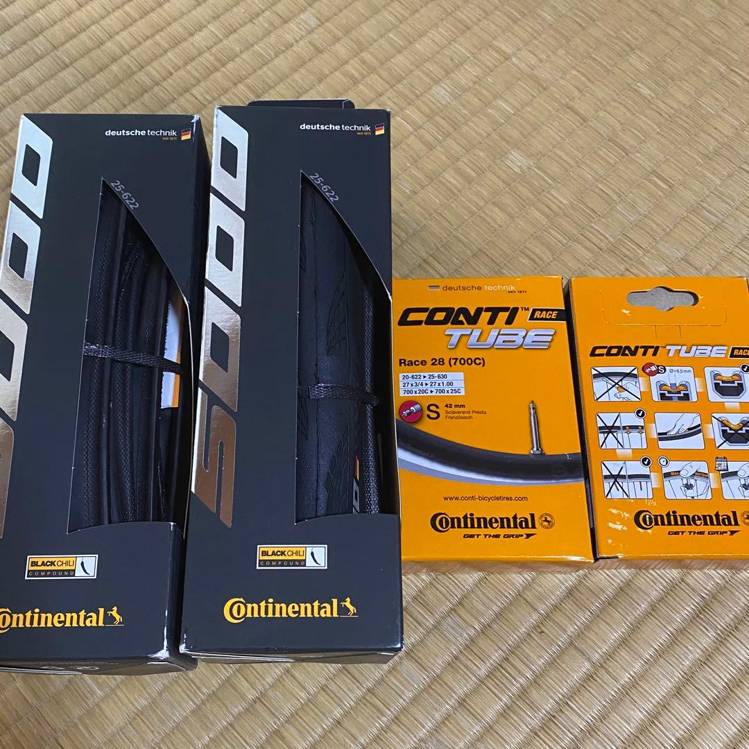 コンチネンタルGP5000 25C クリンチャー チューブ付