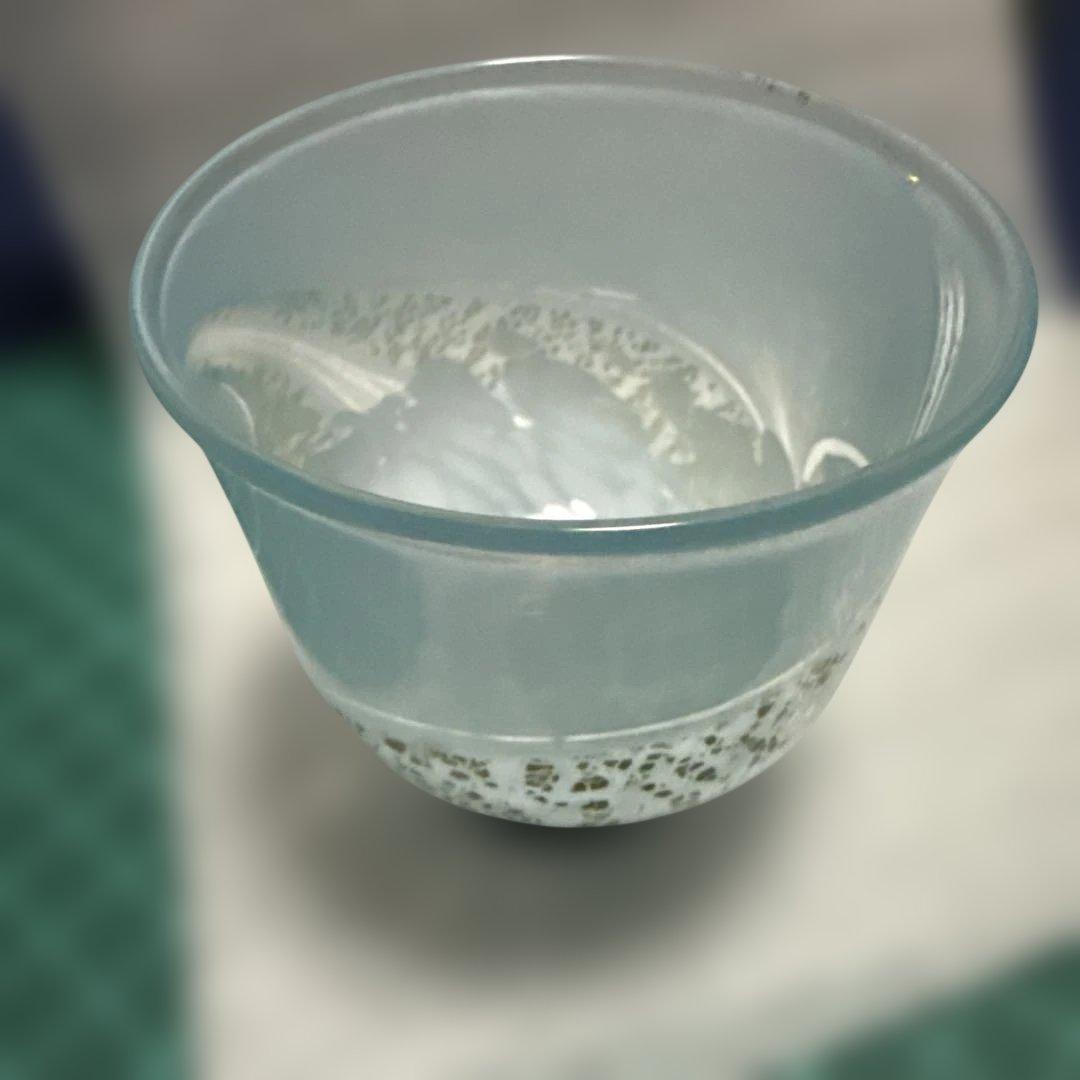 「ガラスのぐい呑み」宙吹ガラス作家　川原有造